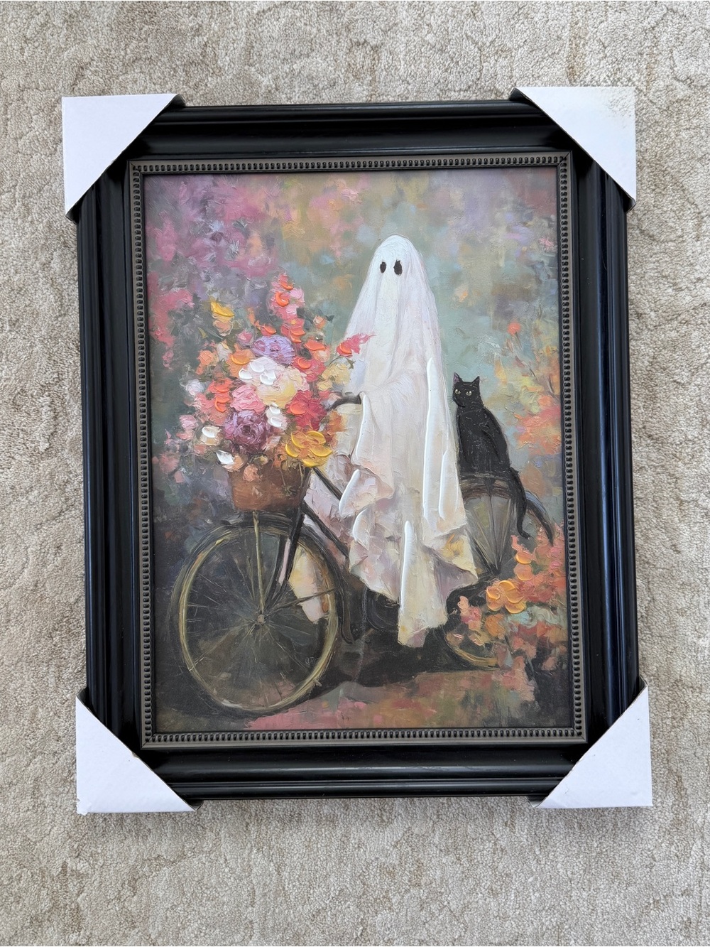 Framed Ghost on Bicycle Art